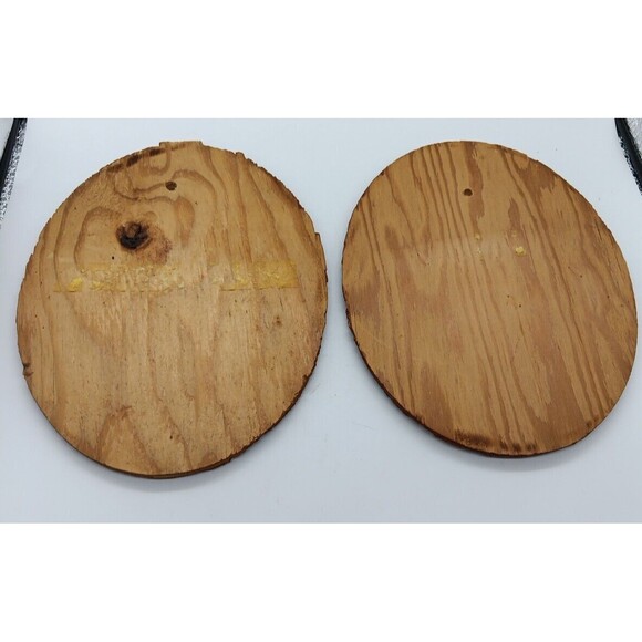 Wintermute Oval Wood Slice Wall Plaque Boys Kids Tractor Truck Farm Country Vtg - Picture 4 of 14